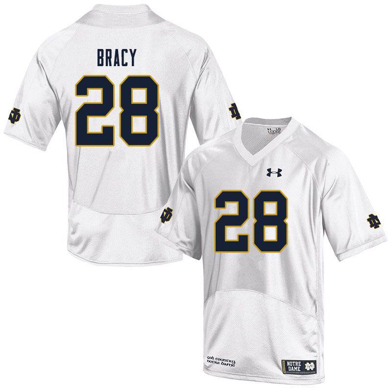 Men #28 TaRiq Bracy Notre Dame Fighting Irish College Football Jerseys Sale-White